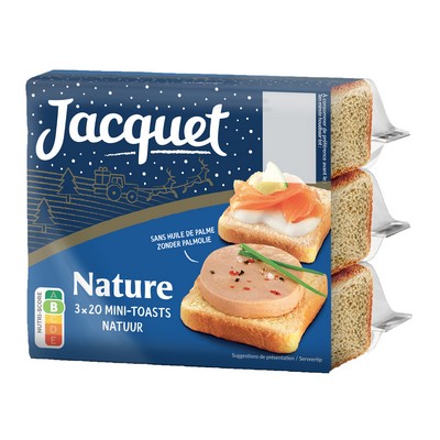 Mini Plain Toast 255g Jacquet