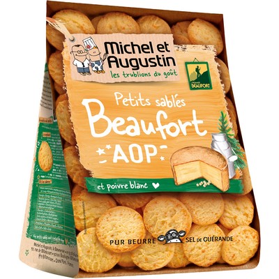 Sablés apéritif Beaufort AOP et pointe de poivre blanc 100g