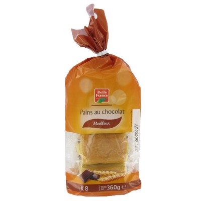PAIN AU CHOCOLAT MIX MGV X 8 BF SACHET 360 G 