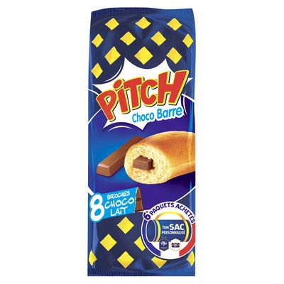 PITCH BRIOCHE CHOCO BARRE  LAIT x8