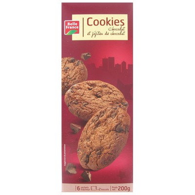 Chocolate Chip Cookies x12 Belle France Box 200g