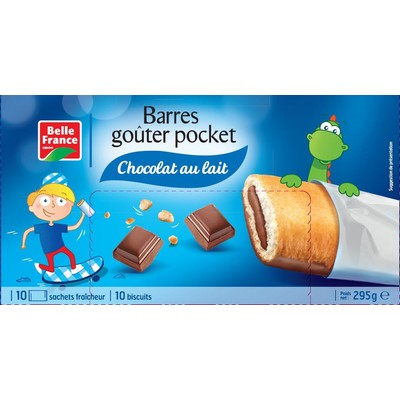 BARRE GOUTER POCKET CHOC LAIT X 10 BF ETUI 295 G
