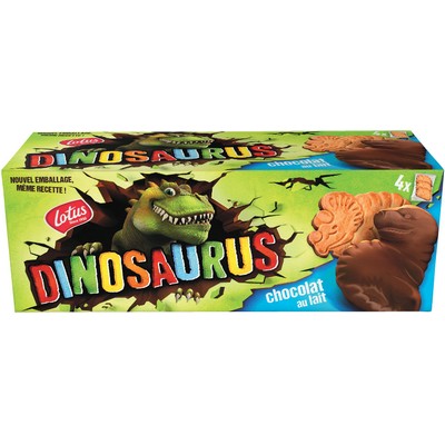 LOTUS DINOSAURUS Original Milk Chocolate 225g (4x3pcs)