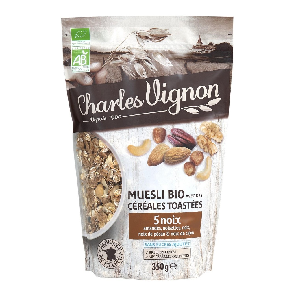 Muesli Céréales Toastées 5 Noix Bio