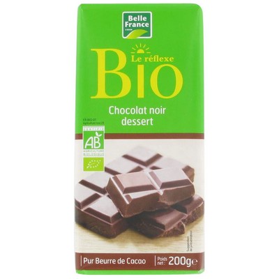 Organic Dark Chocolate for Baking Belle France Bar 200g