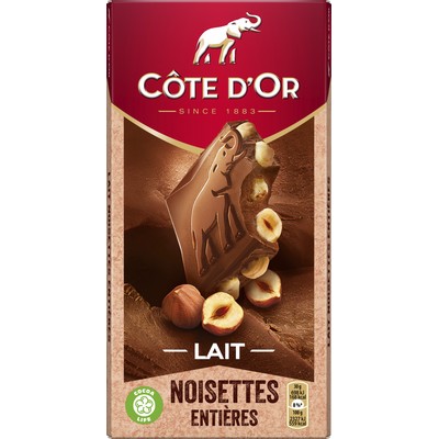 Côte d'Or Bloc Lait Noisettes Entières 180g