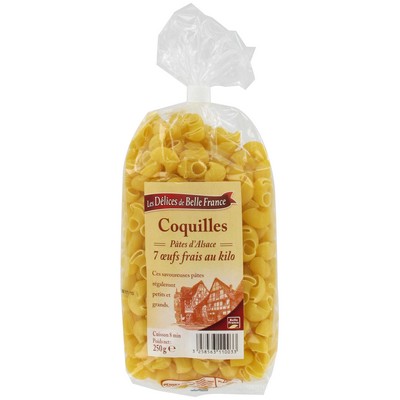 Alsace Shell Egg Pasta DBF Bag 250g