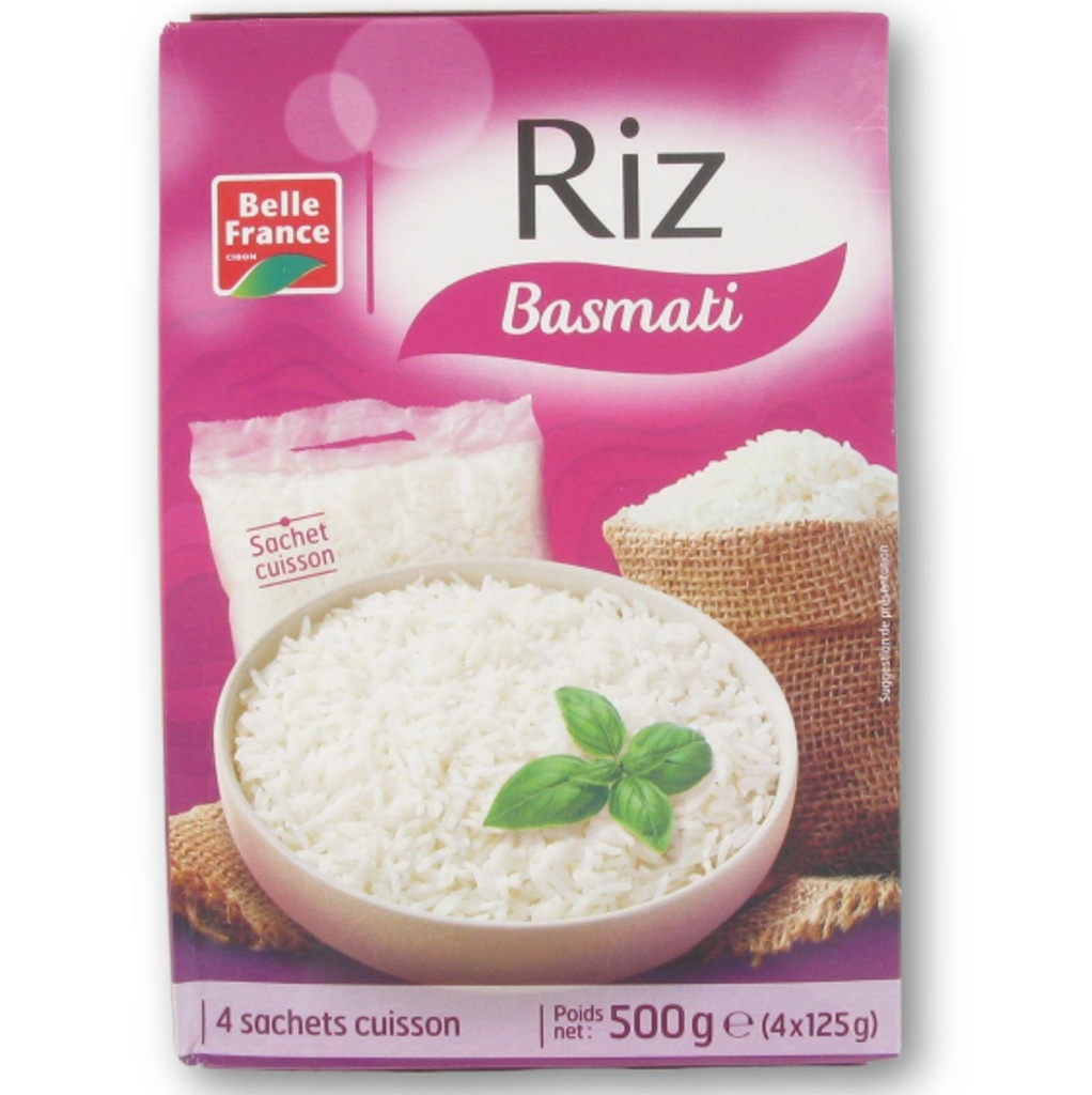 RIZ LONG BASMATI X 4 SACHETS BF ETUI 500 G