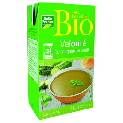 VELOUTE DE COURGETTE BASILIC BF BIO BRIQUE 1 LITRE