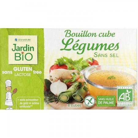 JARDIN BIO / BOUILLON CUBE LEGUMES SANS SEL AJOUTE / BIO / 8 CUBES DE 9G / ETUI