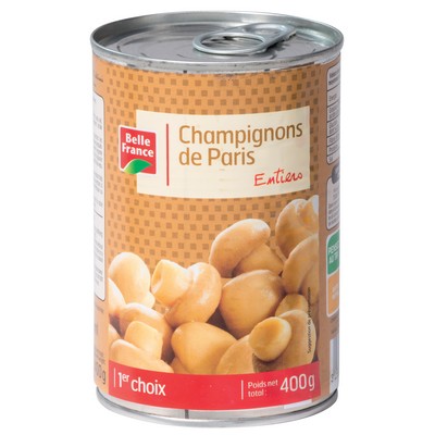 CHAMPIGNON DE PARIS ENTIER BF BOITE 1/2 390 G