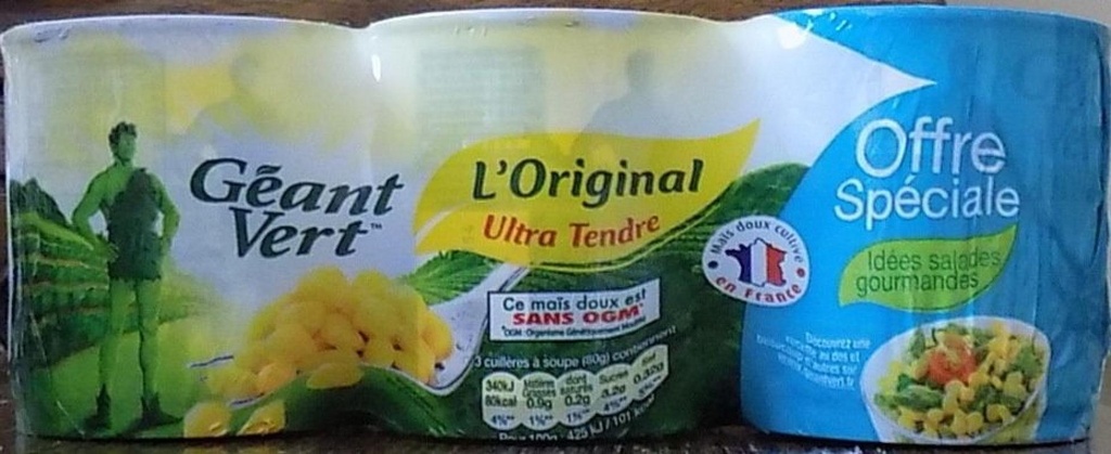 Geant Vert Extra Tender Corn 1/4x3