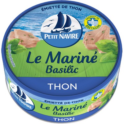 Émietté de Thon Mariné Basilic PETIT NAVIRE 110g