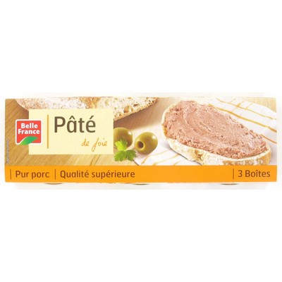 PATE DE FOIE SANS NITRITE X 3 BF BOITE 234 G