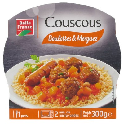 COUSCOUS BOULETTES ET MERGUEZ BF BARQUETTE 300 G