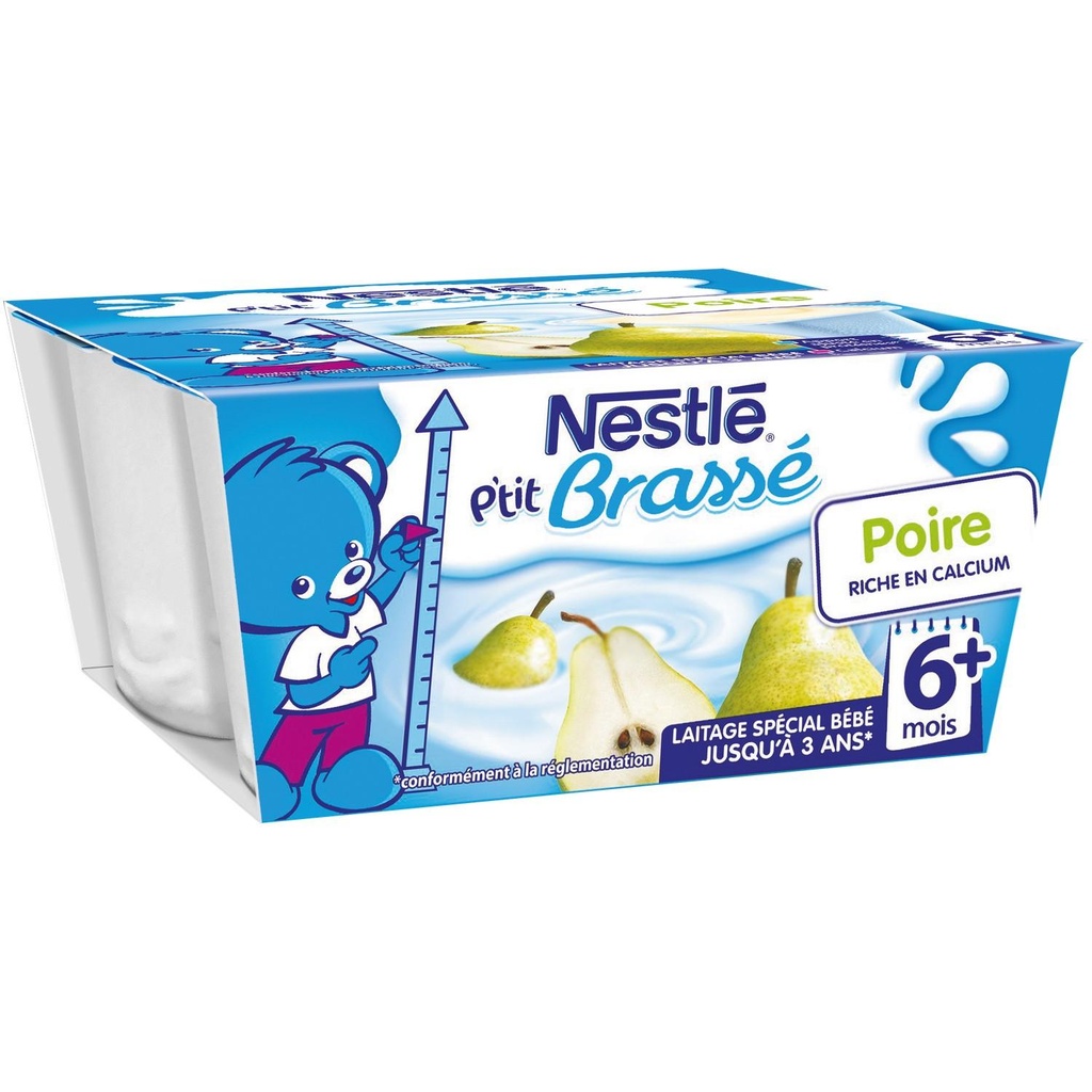 NESTLE Ptit Brassé Poire 4 x 100g dès 6 mois