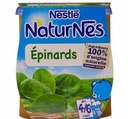 NESTLE NATURNES Petits Pots Bébé Epinards -2x130g -Dès 4/6 mois