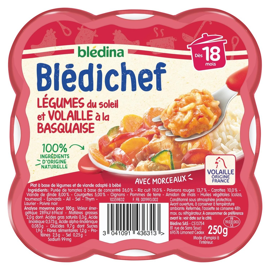 Basque-Style Chicken 250g Blédich