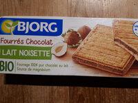 BJOR Organic Biscuits Filled with Milk Chocolate & Hazelnut 225g