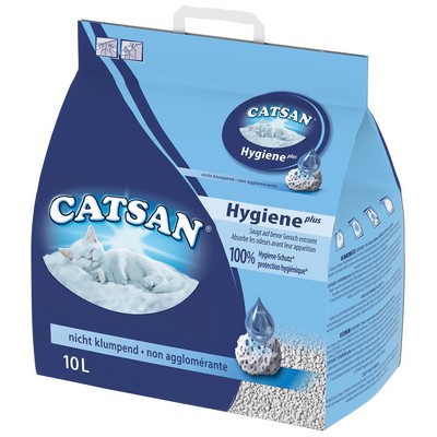 CATSAN Hygiene plus Litière minérale pour chat 10L