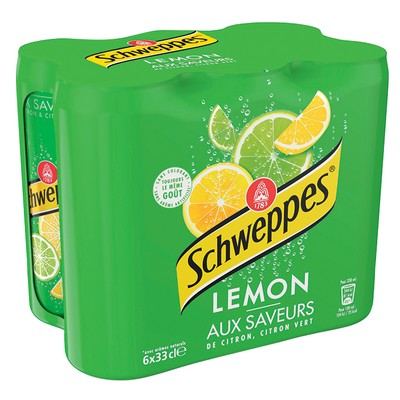 SCHWEPPES LEMON BOITE SLIM 6X33CL