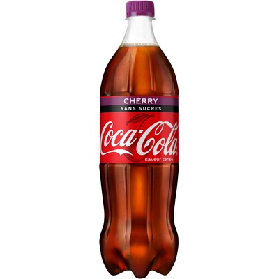 COCA-COLA CHERRY SANS SUCRES PET 1,25L CONTOUR