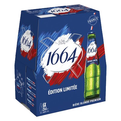 1664 Beer - Pack of 6 x 250 ml, 5.5% alcohol