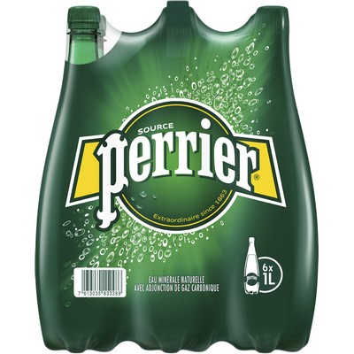 PERRIER natural sparkling mineral water 1L