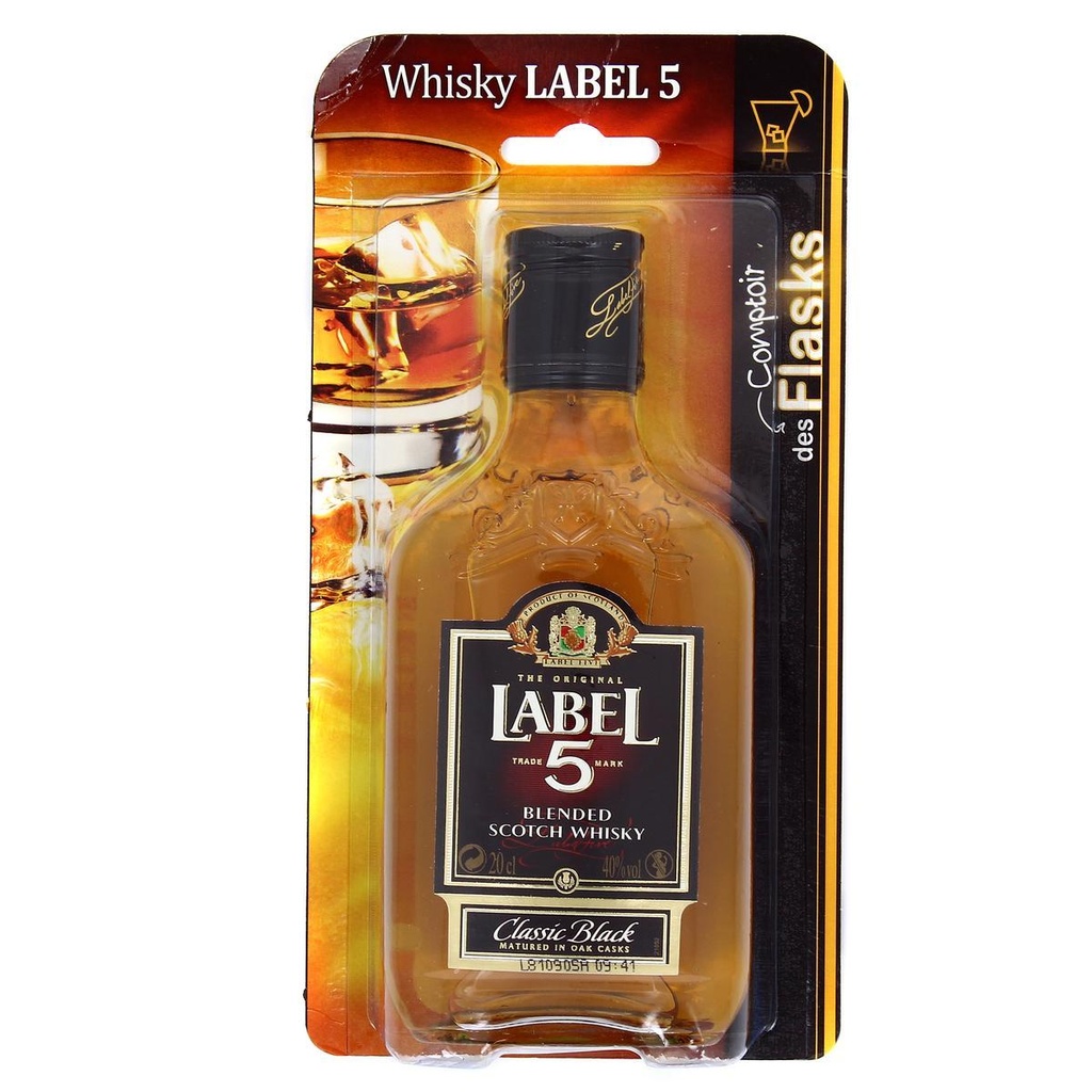 Blister De Scotch Whisky LABEL 5 Classic Black 20cl 40°