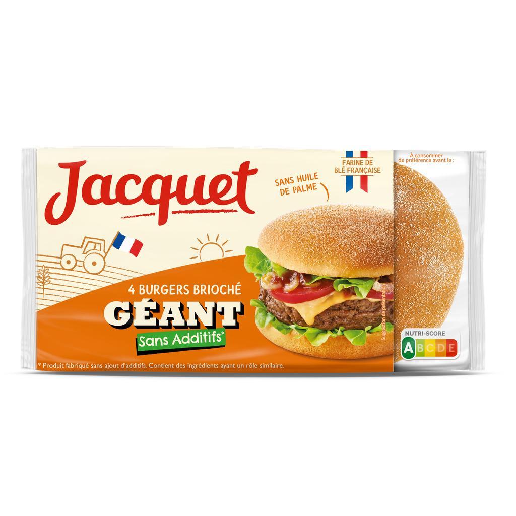 GEANT BURGER BRIOCHE SANS ADD X4 320G