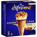 EXTREME Cookie Cône Vanille x4