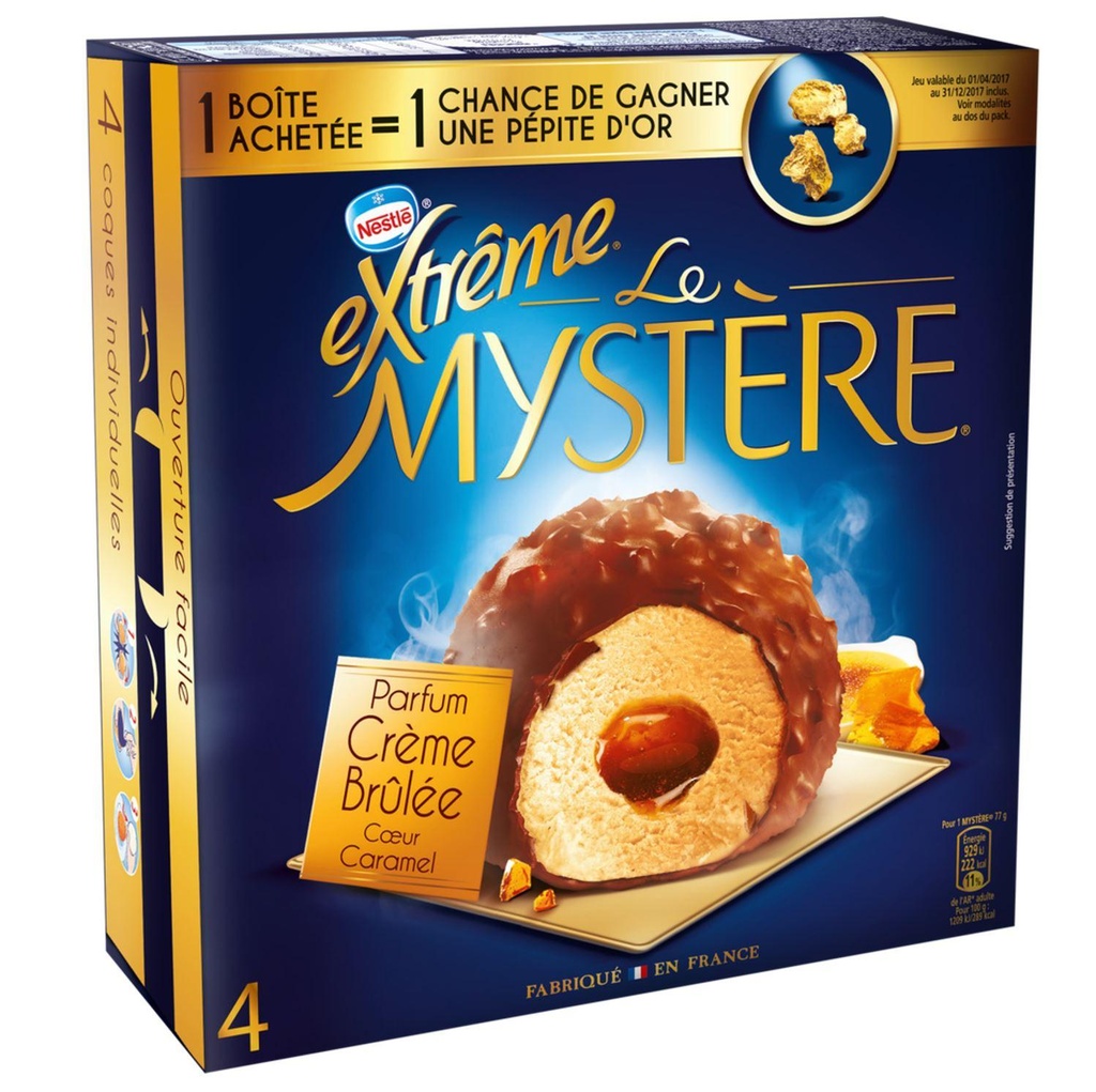 Mystère Vanille Cœur au Chocolat 4x77g