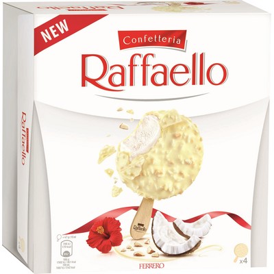 Glace bâtonnet RAFFAELLO Noix de coco x4 - 188g