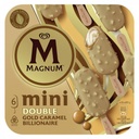 Magnum Mini Double Gold Caramel Billionaire Ice Cream Bars 6x55ml