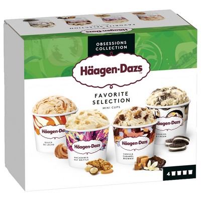 Häagen-Dazs Minipots Favorite Selection x4 380ml Festive