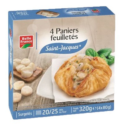 PANIER FEUILLETE AUX SAINT JACQUES BF 4 x 80 G
