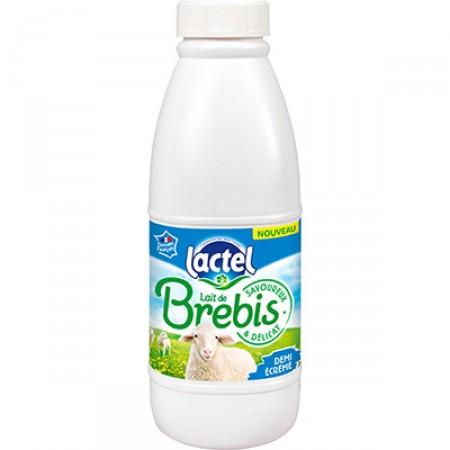 lait  brebis demi-écrémé LACTEL UHT bouteille 1L