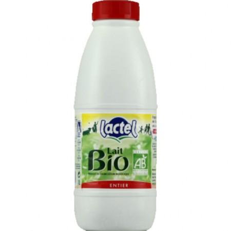 lait BIO entier  LACTEL UHT bouteille 1L