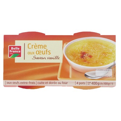 CREME AUX OEUFS SAVEUR VANILLE BF POT 4 X 100 G 