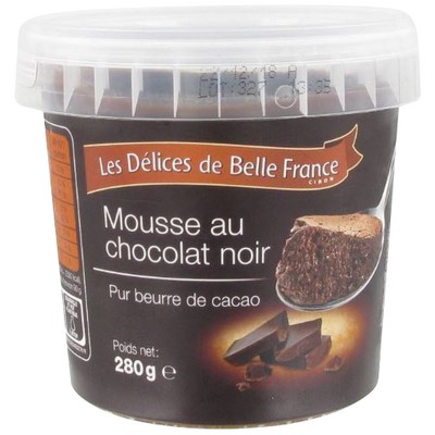 MOUSSE AU CHOCOLAT NOIR DBF POT 280 G
