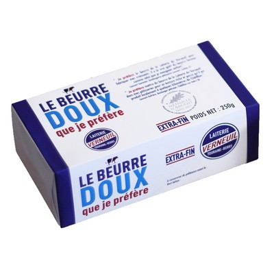 PLQ.BEURRE DOUX 250G VERN