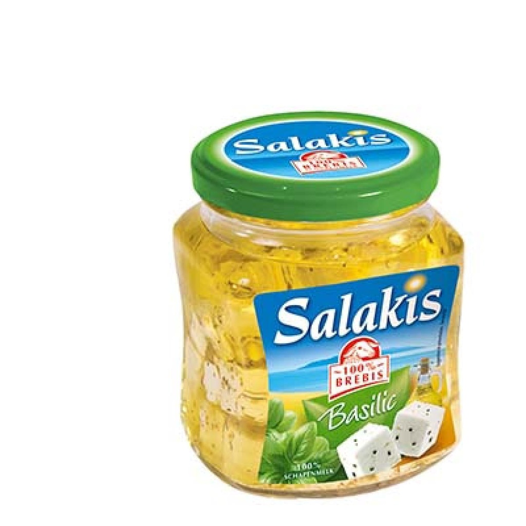 SALAKIS bocal Basilic 300g fromage lait brebis pasteurisé 25,8%MG s/PF