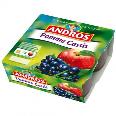 Andros Compote Pomme Cassis 4x100g