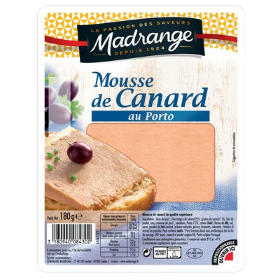 Duck Mousse with Port 180g MADRANGE