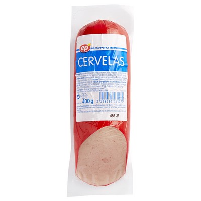 CERVELAS COUPE BISEAU EP FILM 400 G