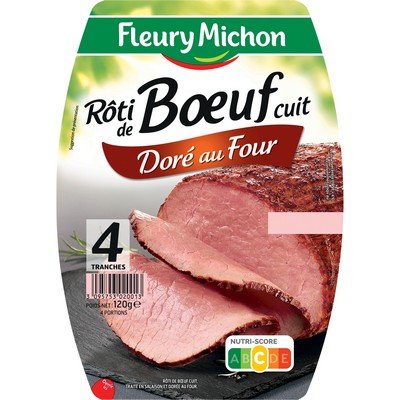 4 tr. Rôti de BOEUF Cuit Doré au Four