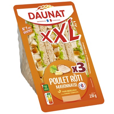 XXL Roast Chicken Mayonnaise Sandwich Daunat 230g