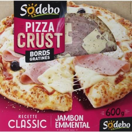 SODEBO PIZZA CRUST 600G CLASSIC HAM & EMMENTAL
