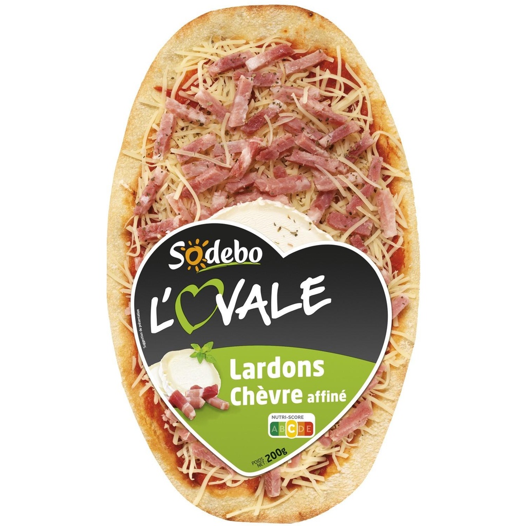SODEBO PIZZA L'OVALE 200G CHEVRE