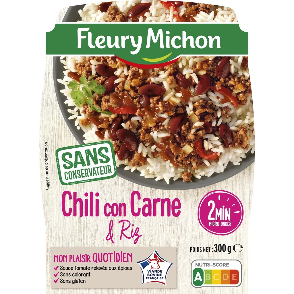 Chili Con Carne, Riz Blanc